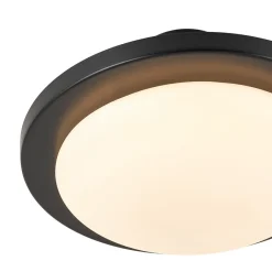 Nordic Black White Dimmable LED Round Semi Flush Mount