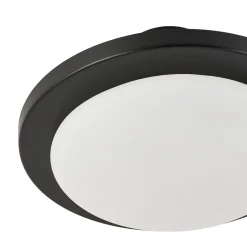 Nordic Black White Dimmable LED Round Semi Flush Mount