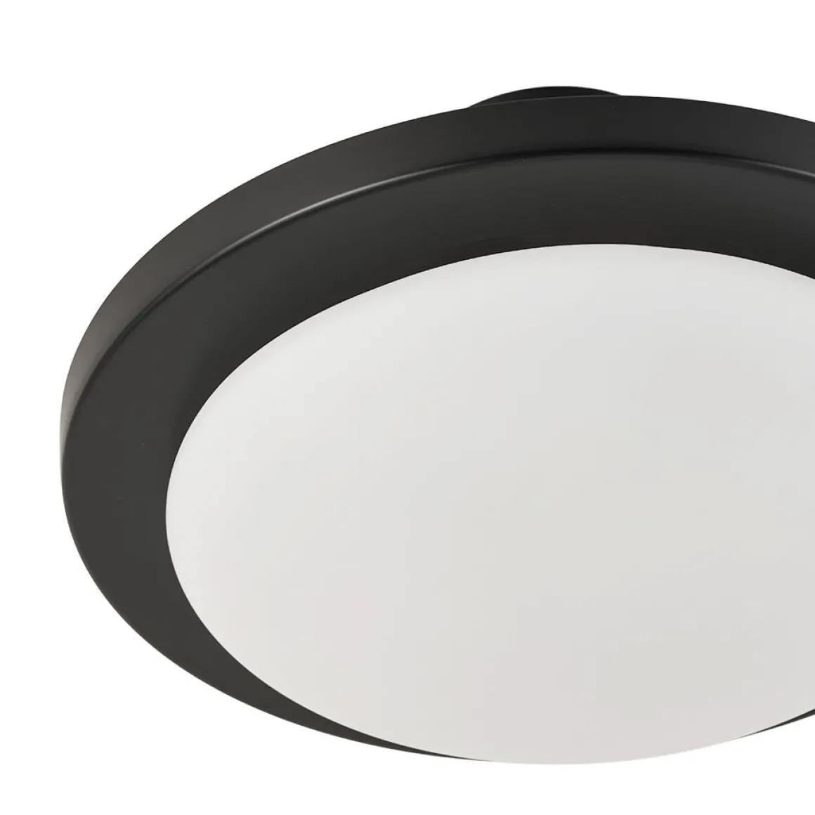 Nordic Black White Dimmable LED Round Semi Flush Mount