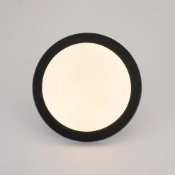 Nordic Black White Dimmable LED Round Semi Flush Mount
