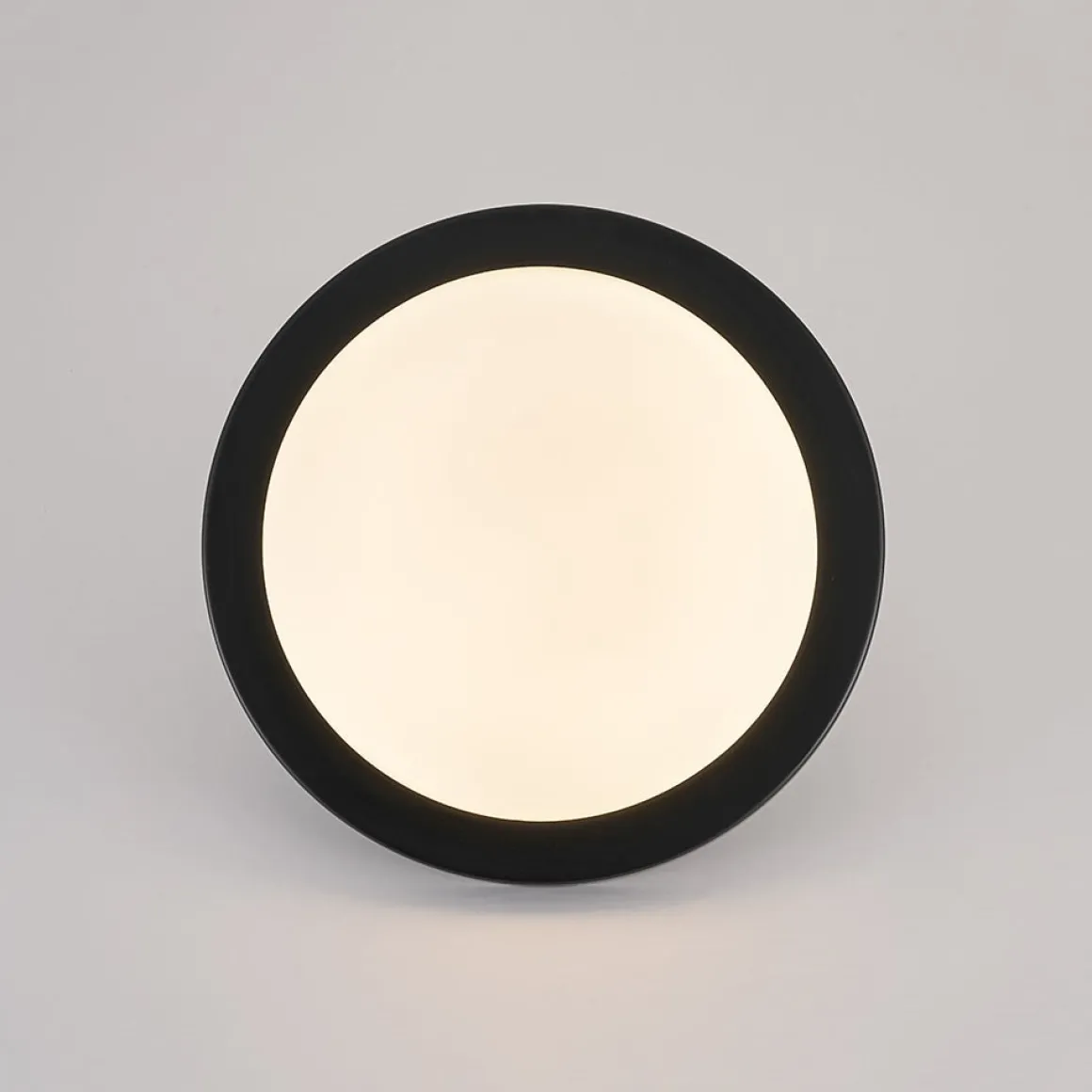 Nordic Black White Dimmable LED Round Semi Flush Mount