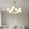 Opal Glass Globe Sputnik Chandelier