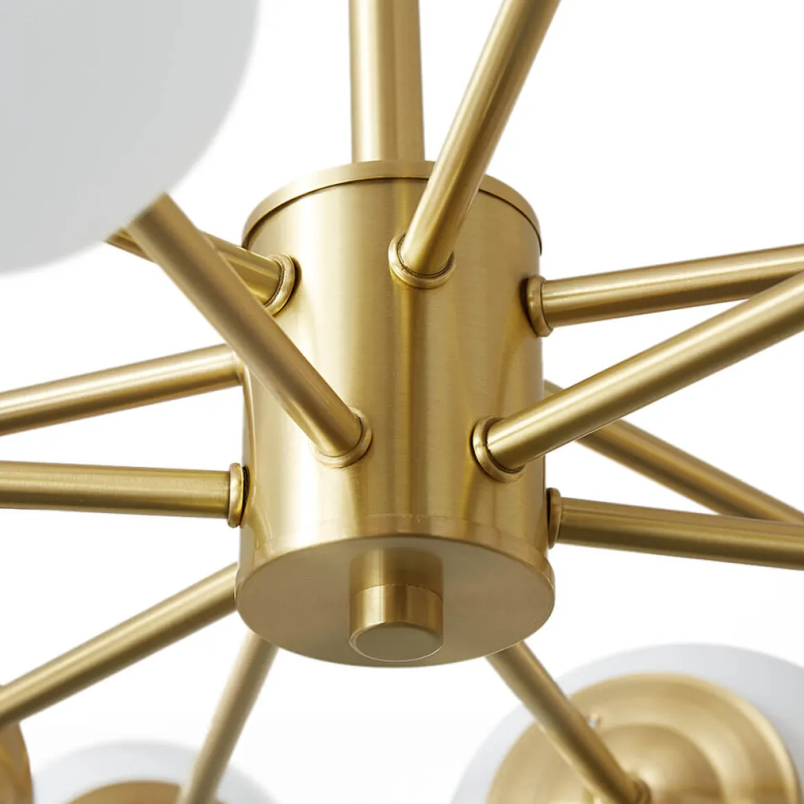Opal Glass Globe Sputnik Chandelier