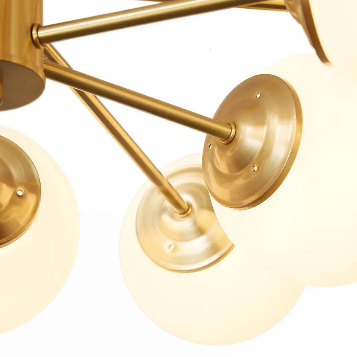Opal Glass Globe Sputnik Chandelier