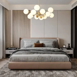 Opal Glass Globe Sputnik Chandelier