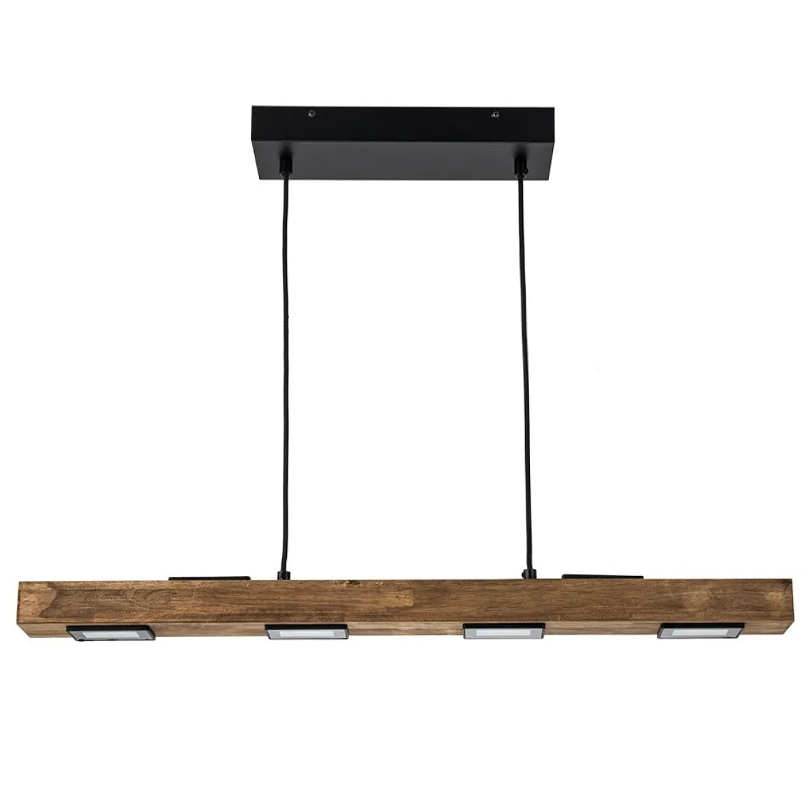 (OpenBox) Dimmable LED Linear Oak Wood Kitchen Island Pendant