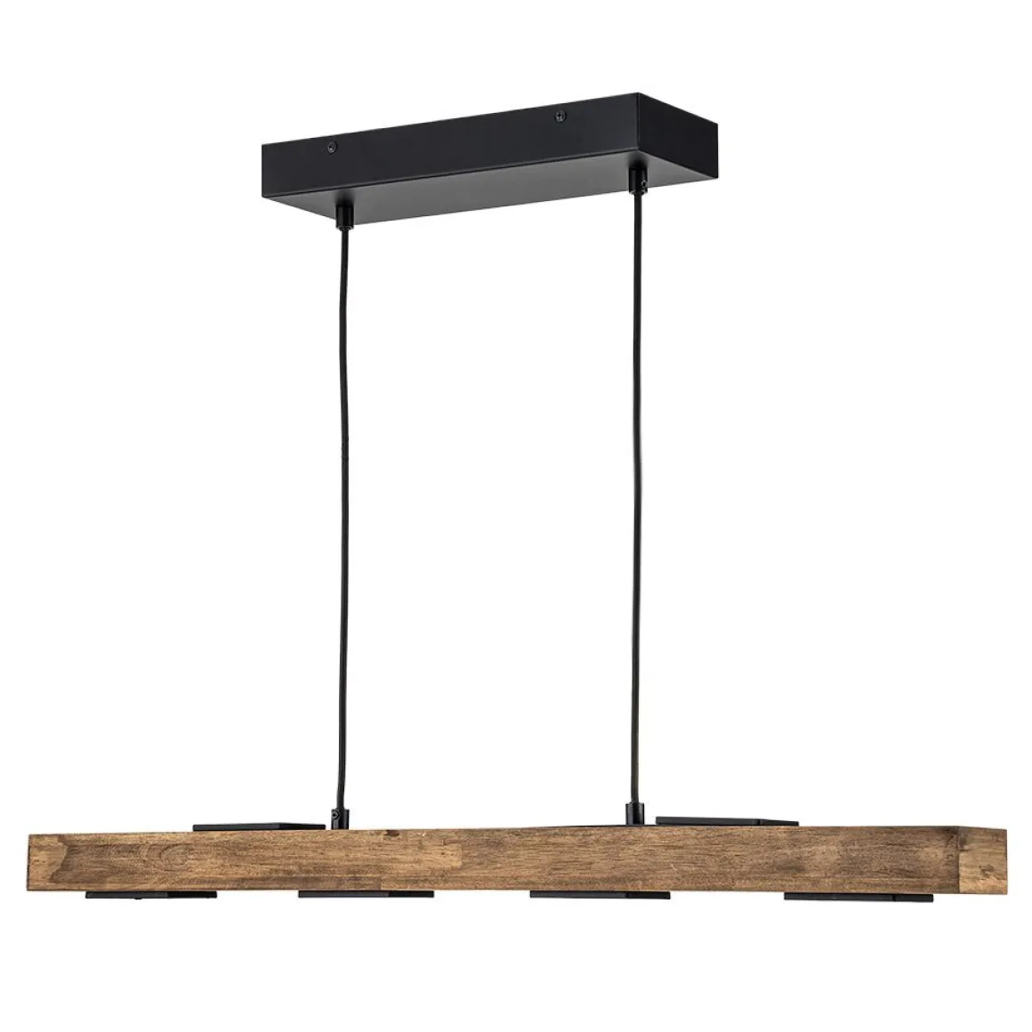 (OpenBox) Dimmable LED Linear Oak Wood Kitchen Island Pendant