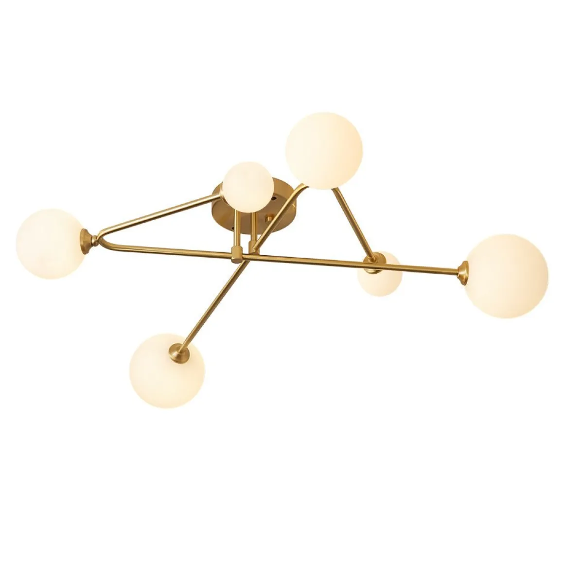 (OpenBox) Frosted Bubble Linear Sputnik Semi Flush Mount