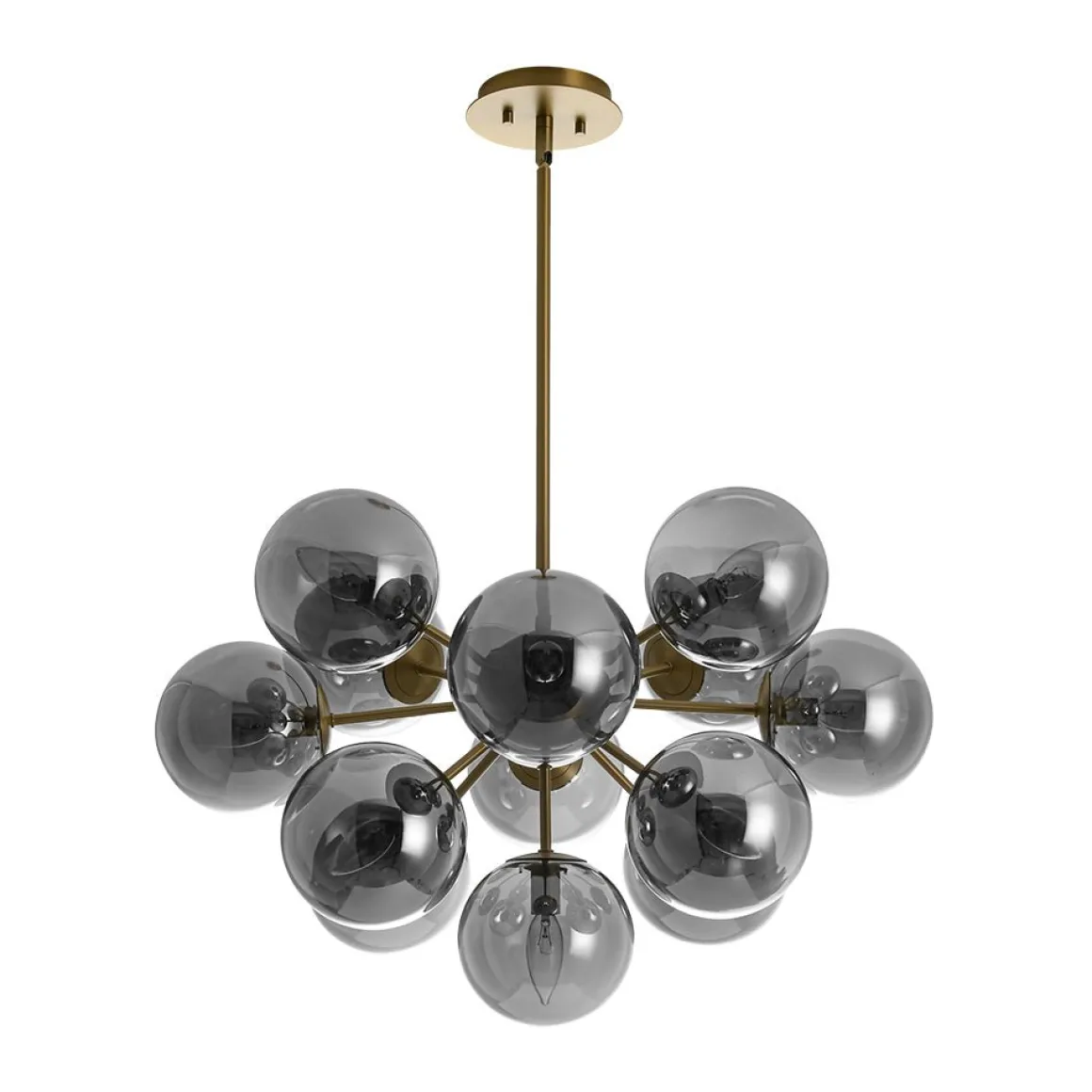 (OpenBox) Glam Dark Pearl Sputnik Smoked Glass Bubble Chandelier Light Fixture