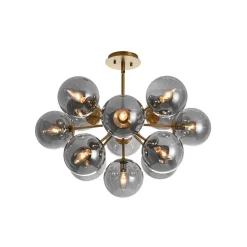 (OpenBox) Glam Dark Pearl Sputnik Smoked Glass Bubble Chandelier Light Fixture
