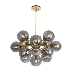 (OpenBox) Glam Dark Pearl Sputnik Smoked Glass Bubble Chandelier Light Fixture