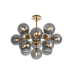 (OpenBox) Glam Dark Pearl Sputnik Smoked Glass Bubble Chandelier Light Fixture