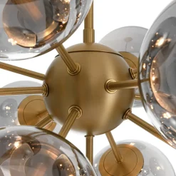 (OpenBox) Glam Dark Pearl Sputnik Smoked Glass Bubble Chandelier Light Fixture