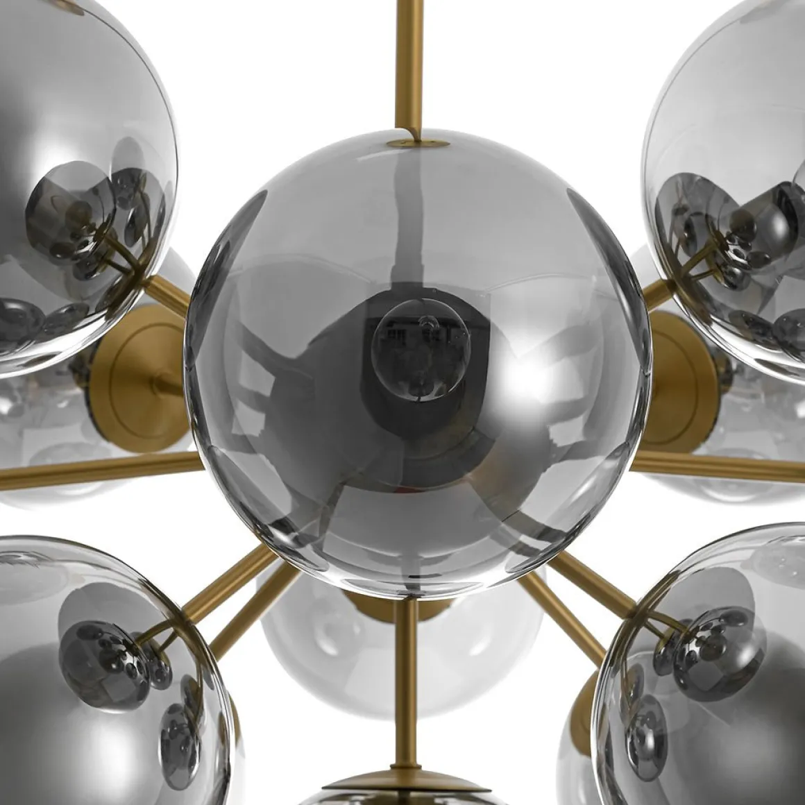 (OpenBox) Glam Dark Pearl Sputnik Smoked Glass Bubble Chandelier Light Fixture