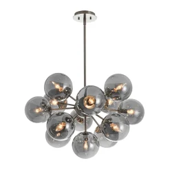 (OpenBox) Glam Dark Pearl Sputnik Smoked Glass Bubble Chandelier Light Fixture