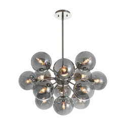 (OpenBox) Glam Dark Pearl Sputnik Smoked Glass Bubble Chandelier Light Fixture