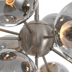 (OpenBox) Glam Dark Pearl Sputnik Smoked Glass Bubble Chandelier Light Fixture