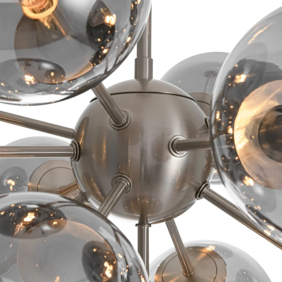 (OpenBox) Glam Dark Pearl Sputnik Smoked Glass Bubble Chandelier Light Fixture