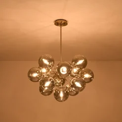 (OpenBox) Glam Dark Pearl Sputnik Smoked Glass Bubble Chandelier Light Fixture