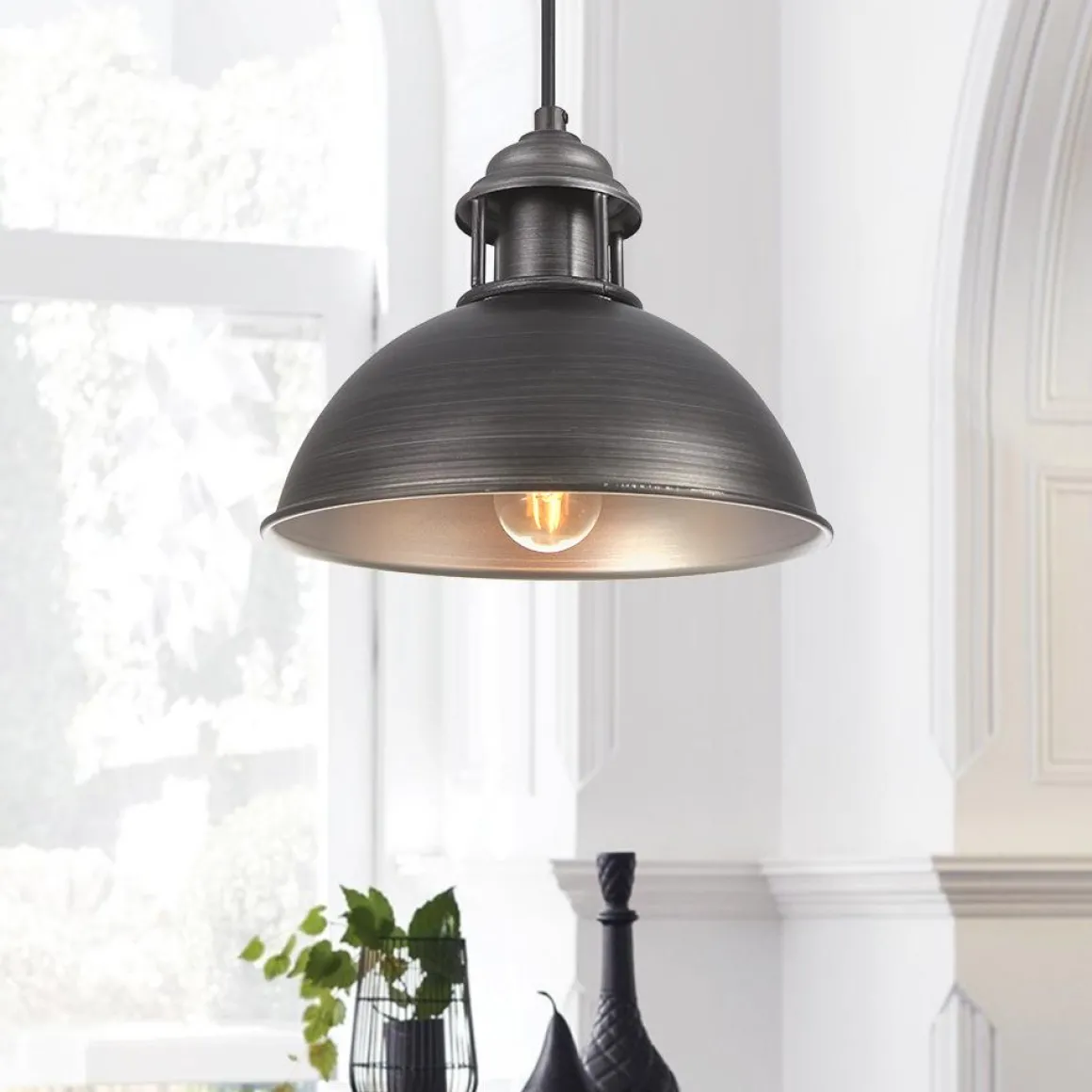 (OpenBox) Industrial Single Pot Lid Dome Pendant