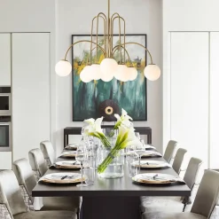 (OpenBox) 10-Light Frosted Glass Globe Bubble Chandelier