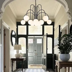 (OpenBox) 10-Light Frosted Glass Globe Bubble Chandelier