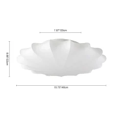 (OpenBox) Mid-Century Modern White Flush Mount Light