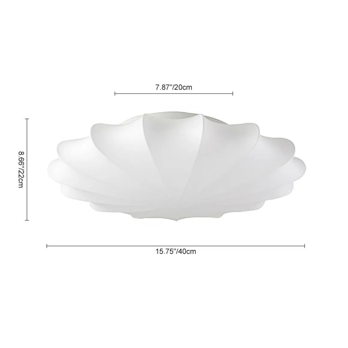 (OpenBox) Mid-Century Modern White Flush Mount Light