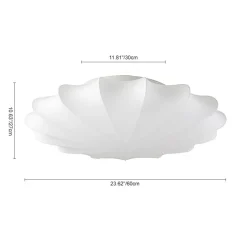 (OpenBox) Mid-Century Modern White Flush Mount Light
