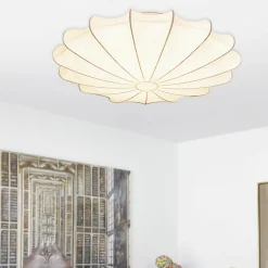 (OpenBox) Mid-Century Modern White Flush Mount Light