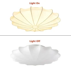 (OpenBox) Mid-Century Modern White Flush Mount Light