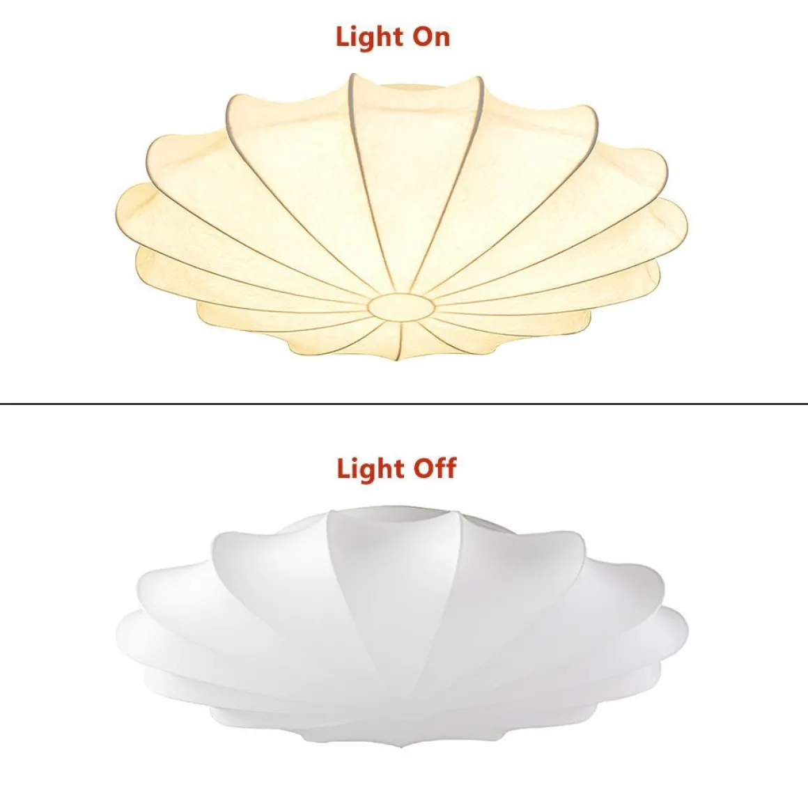 (OpenBox) Mid-Century Modern White Flush Mount Light