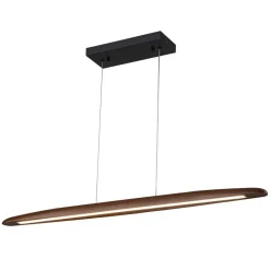 (OpenBox) Minimalist Linear Wood Dimmable LED Island Pendant