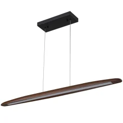 (OpenBox) Minimalist Linear Wood Dimmable LED Island Pendant
