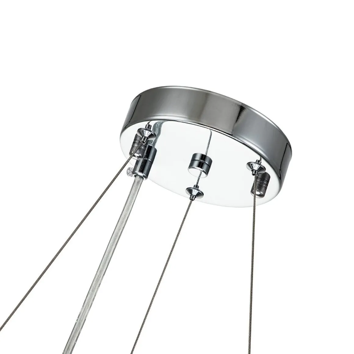 (OpenBox) Modern Chrome Round Drum Crystal Chandelier