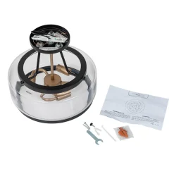 (OpenBox) Modern Farmhouse Drum Glass Semi Flush Mount