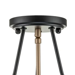 (OpenBox) Modern Farmhouse Drum Glass Semi Flush Mount