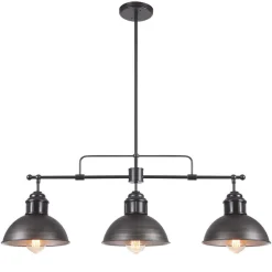 (OpenBox) Modern Farmhouse 3-light Island Pot Lid Dome Pendant