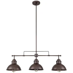 (OpenBox) Modern Farmhouse 3-light Island Pot Lid Dome Pendant