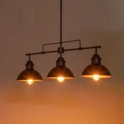 (OpenBox) Modern Farmhouse 3-light Island Pot Lid Dome Pendant