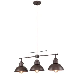 (OpenBox) Modern Farmhouse 3-light Island Pot Lid Dome Pendant