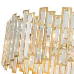 (OpenBox) Modern Glam Brass 6-Light Crystal Drum Cage Chandelier