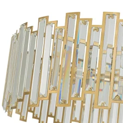 (OpenBox) Modern Glam Brass 6-Light Crystal Drum Cage Chandelier