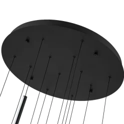 (OpenBox) Modern 12-Light Black Cluster Tube LED Pendant Light