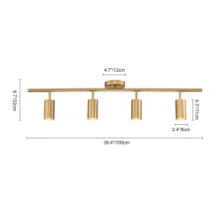 (OpenBox) Modern 4-Light Linear Semi Flush Track Light