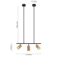 (OpenBox) Modern 5-Light Linear Semi Flush Track Light