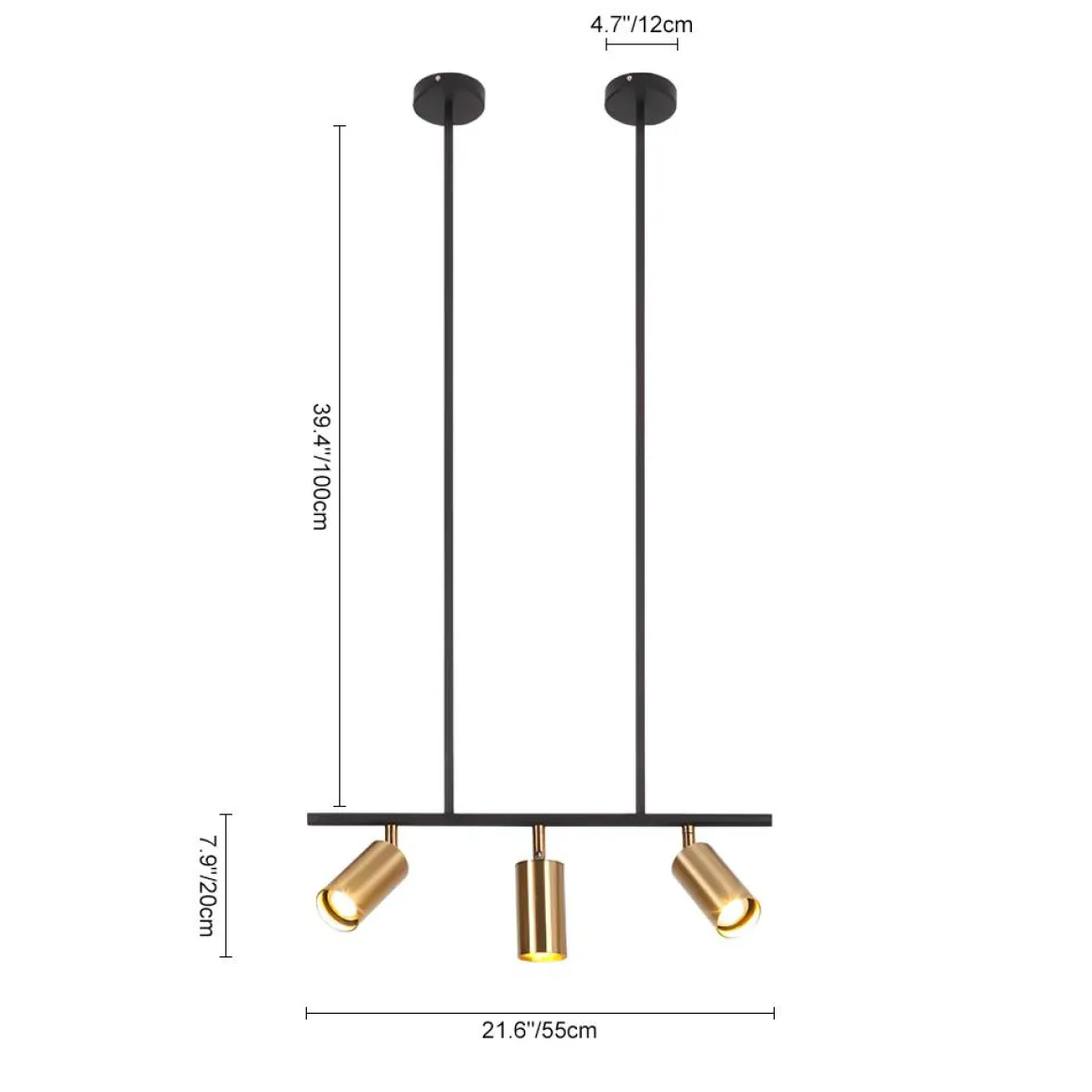 (OpenBox) Modern 5-Light Linear Semi Flush Track Light