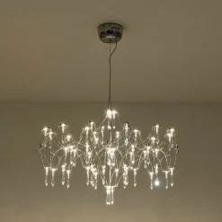 (OpenBox) Modern Luxe Glam Starry Sky LED Crystal Chandelier