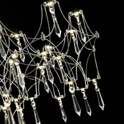 (OpenBox) Modern Luxe Glam Starry Sky LED Crystal Chandelier