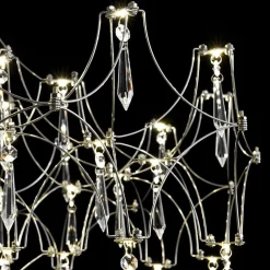 (OpenBox) Modern Luxe Glam Starry Sky LED Crystal Chandelier